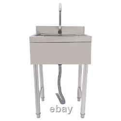 Commercial Stainless Steel Sink WithFaucet Hot and Cold Dual Control Kitchen Sink