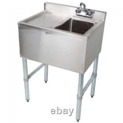 Commercial Stainless Steel Under One Compartment Bar Sink with Left Drainboard