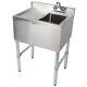 Commercial Stainless Steel Under One Compartment Bar Sink With Left Drainboard