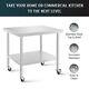 Commercial Stainless Steel Work Station W Wheels & Shelf Kitchen Prep Table