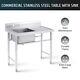 Commercial Utility & Prep Sink Stainless Steel Kitchen Sink With Drainboard
