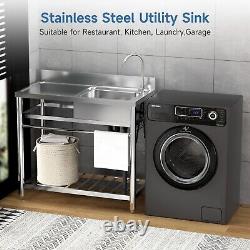 Commercial Utility Sink Stainless Steel Kitchen Prep & Utility Sink 39 Wide