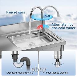 Commercial Utility Sink Stainless Steel Kitchen Prep & Utility Sink 39 Wide