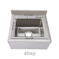 Commercial Utility Stainless Steel Sink Kitchen Sink 1 Compartment with Faucet