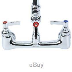 Commercial Wall Mount Kitchen Pre-Rinse Faucet with Add-On Restaurant Flexible Tap