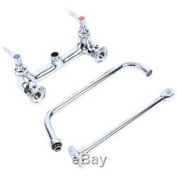 Commercial Wall Mount Kitchen Pre-Rinse Faucet with Add-On Restaurant Flexible Tap