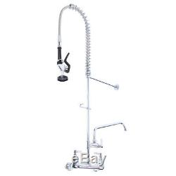 Commercial Wall Mount Pre Rinse Faucet with 12 Add On Sink Hotel Restaurant