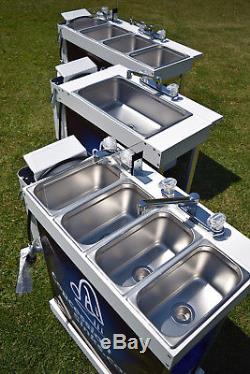 Concession Sink, Large Propane Portable 3 compartment sink