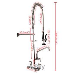 Copper Commercial Pre-Rinse Kitchen Restaurant Wall Mount 12 Add-on faucet incl