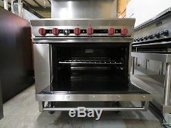 DCS Range Six Burner With Oven Natural Gas Restaurant Stove
