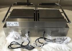 Double Panini Press Machine Electric Commercial Twin Contact Grill Pannini Maker