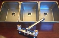 Drop In 3 Compartment Sink Set & FREE GIFTS! For Portable Concession Stands
