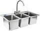 Drop Sink Commercial Kitchen 3 Compartment Drop In Sink 37.5x18.5 Nsf