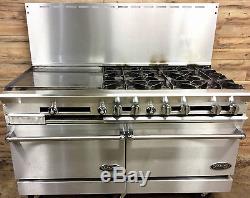 Dynamic Cooking Systems 60 COMMERCIAL double oven, 6 burner Range, 24 Griddle