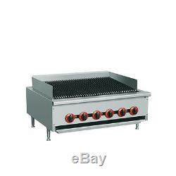 EQ Commercial Stainless Steel Kitchen Countertop Gas pan stove 36x30x14