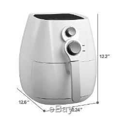Electric 3.5L No Oil Air Fryer Temperature Control Timer with 6 Cooking Presets