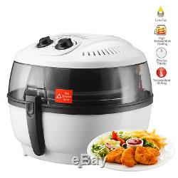 Electric Air Fryer Oil-Less Timer Temperature Control Roaster 7.4QT White