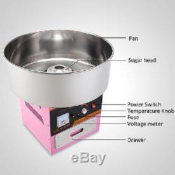 Electric Commercial Cotton Candy Machine Fairy Floss Maker with Cart