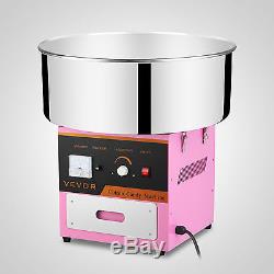 Electric Commercial Cotton Candy Maker Fairy Floss Machine Stainless Steel 1030W