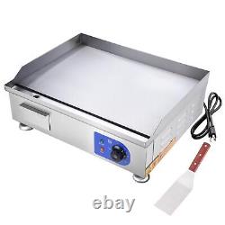 Electric Countertop Griddle Stainless Steel Construction Temperature Control