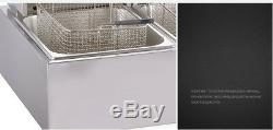 Electric Fryer Pan Dual Deep Commercial Cooking 12L 5000W Air Frying Basket