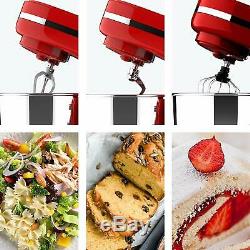 Electric Tilt-Head Countertop Food Stand Mixer 8 Speeds 4.7QT Home Kitchen Red