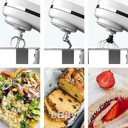 Electric Tilt-Head Countertop Food Stand Mixer 8 Speeds 4.7QT Home Kitchen White