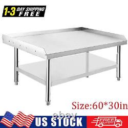 Equipment Grill Stand, 60 X 30 X 24 In Grill Stand Table With Storage Undershelf