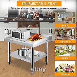 Equipment Grill Stand, 60 X 30 X 24 In Grill Stand Table With Storage Undershelf