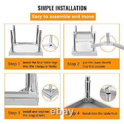 Equipment Grill Stand, 60 X 30 X 24 In Grill Stand Table With Storage Undershelf