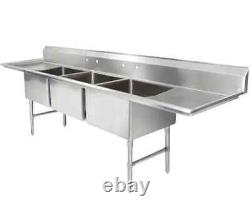 Falcon Food Service 10 x 14 (3) Compartment Stainless Steel Commercial Sink