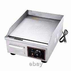 Food Control 1500W 14 Commercial Electric Counter Griddle Grill Stainless Steel