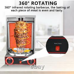 Food Machine Grill Shawarma Kebab Machine Vertical Rotating Rotisserie Oven 110V
