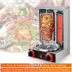 Food Machine Grill Shawarma Kebab Machine Vertical Rotating Rotisserie Oven 110V