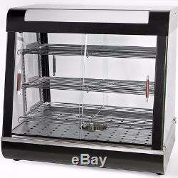 Food court restaurant Heated Food pizza Display Warmer Cabinet Case 27 Glass