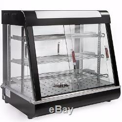 Food court restaurant Heated Food pizza Display Warmer Cabinet Case 27 Glass