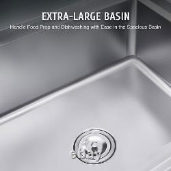 Free Standing Commercial Kitchen Sink Stainless Steel Catering Washing Bowl