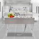 Free Standing Single Bowl Commercial Kitchen Sink Set With 1 Drainboard Sink Table
