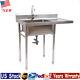 Free Standing Single Bowl Sink Commercial Restaurant Kitchen Sink With Faucet