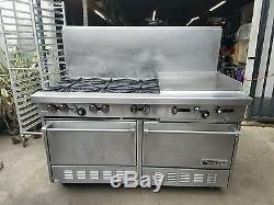 Garland Stove Natural Gas 6 Burners 24 Grill (2) Full Size Ovens