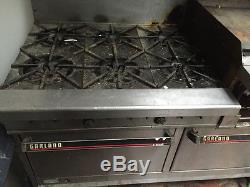 Garland Commercial Gas Stove (6-burner with double oven, broiler, & griddle)
