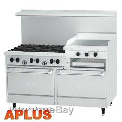 Garland X60-6R24RR 6 Burner X Series Gas Range with24 Raised Griddle & 2 Oven