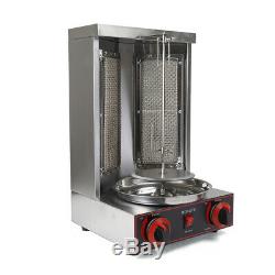 Gas Vertical Broiler Cooking Machine Spinning Doner Kebab Shawarma Gyro Grill US