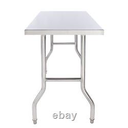 Ginkman New Commercial 48 x 24 Stainless Steel Work Table without underself