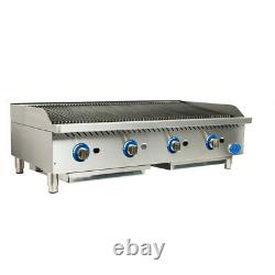 Globe GCB48G-SR Gas Countertop Stainless Steel Radiant Charbroiler