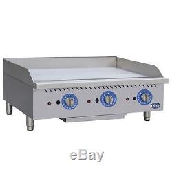 Globe GG36TG 36 Thermostatic Gas Griddle Flat Top Grill
