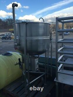 Groen Kettle Steam Jacketed 100 Gallon Kettle With 3 Pneumatic Discharge Valve
