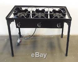 HEAVY 36 inch Wide Stainless Steel Flat Top Griddle Grill + Triple Burner Stove