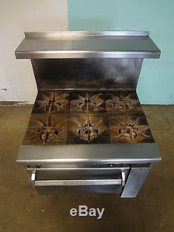 Heavy Duty Commercial Imperial Natural Gas 6 Burners Stove Range With Oven