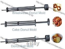 Heavy Duty Manual Doughnut Hole Donut Ball Maker Machine Fryer with 3 Mold